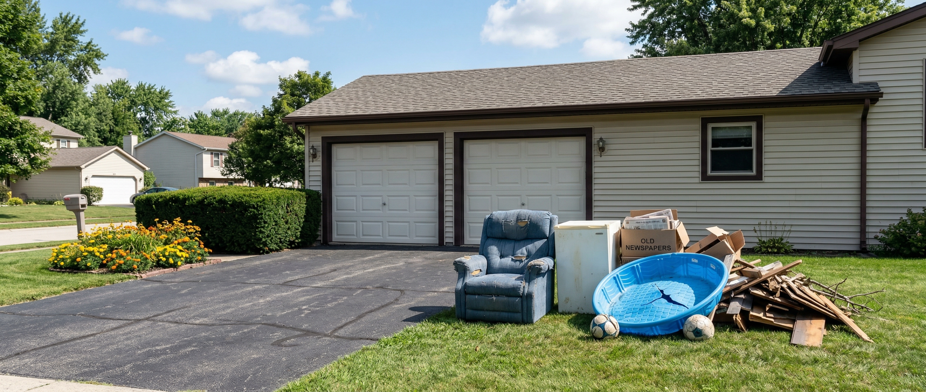 Items prepared for hauling